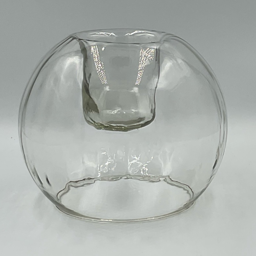 Vintage 1980s Partylite Shimmer Clear Glass Bubble Candle Holder